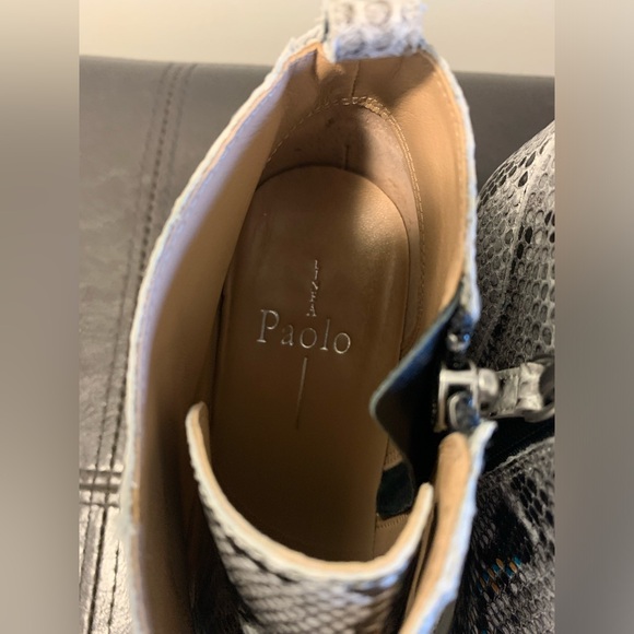 Linea Paolo Leather Wedge Sneaker Booties Size 6.5 - Picture 9 of 10